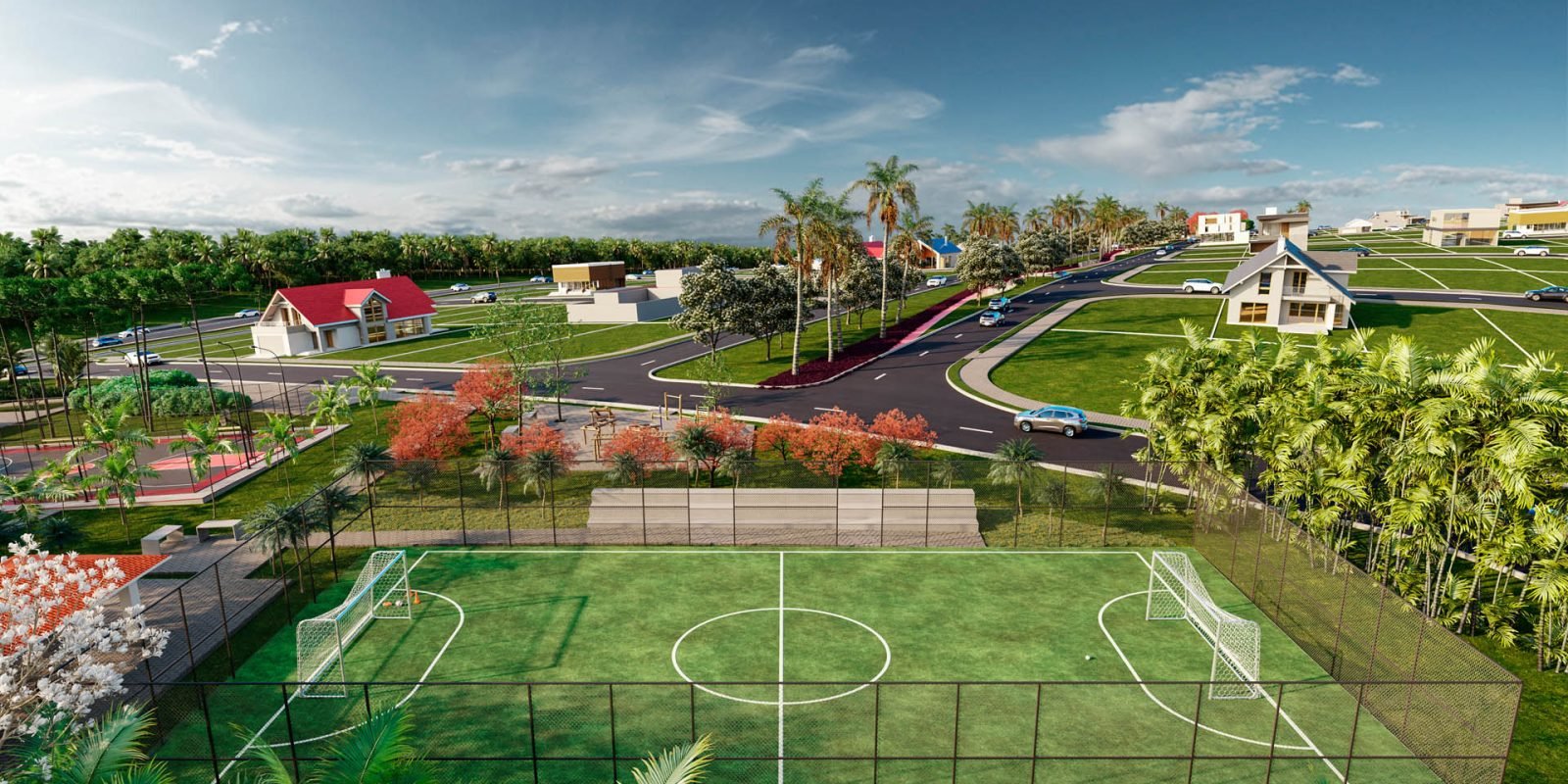 Campo de futebol gramado